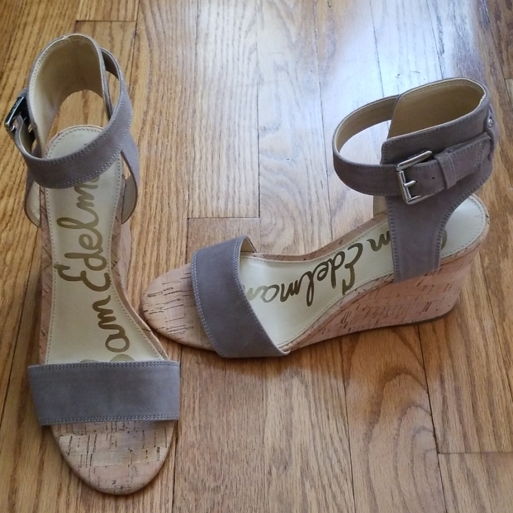 Sam Edelman cork wedge sandals